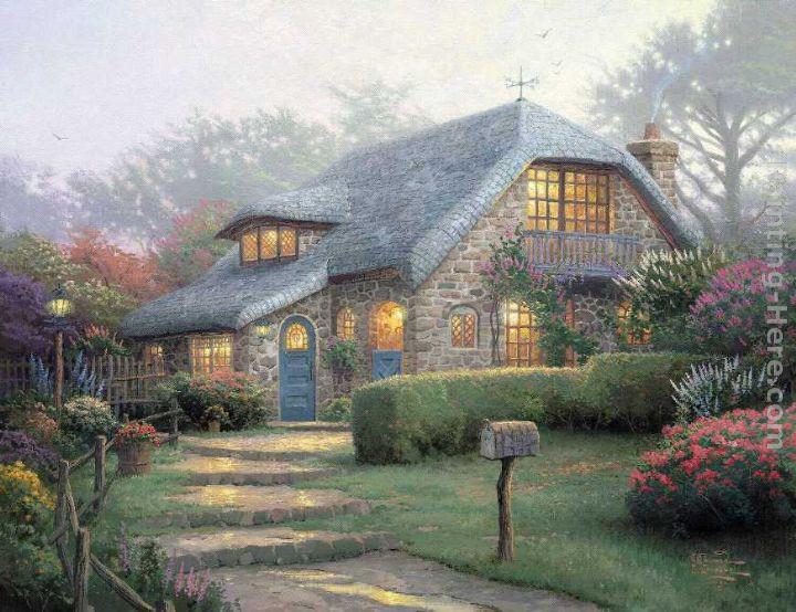 Thomas Kinkade Lilac Cottage
